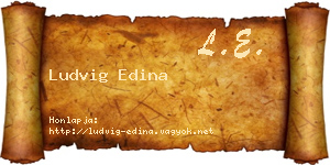 Ludvig Edina névjegykártya