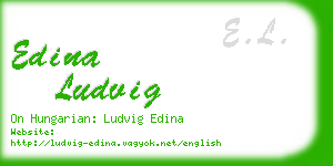 edina ludvig business card